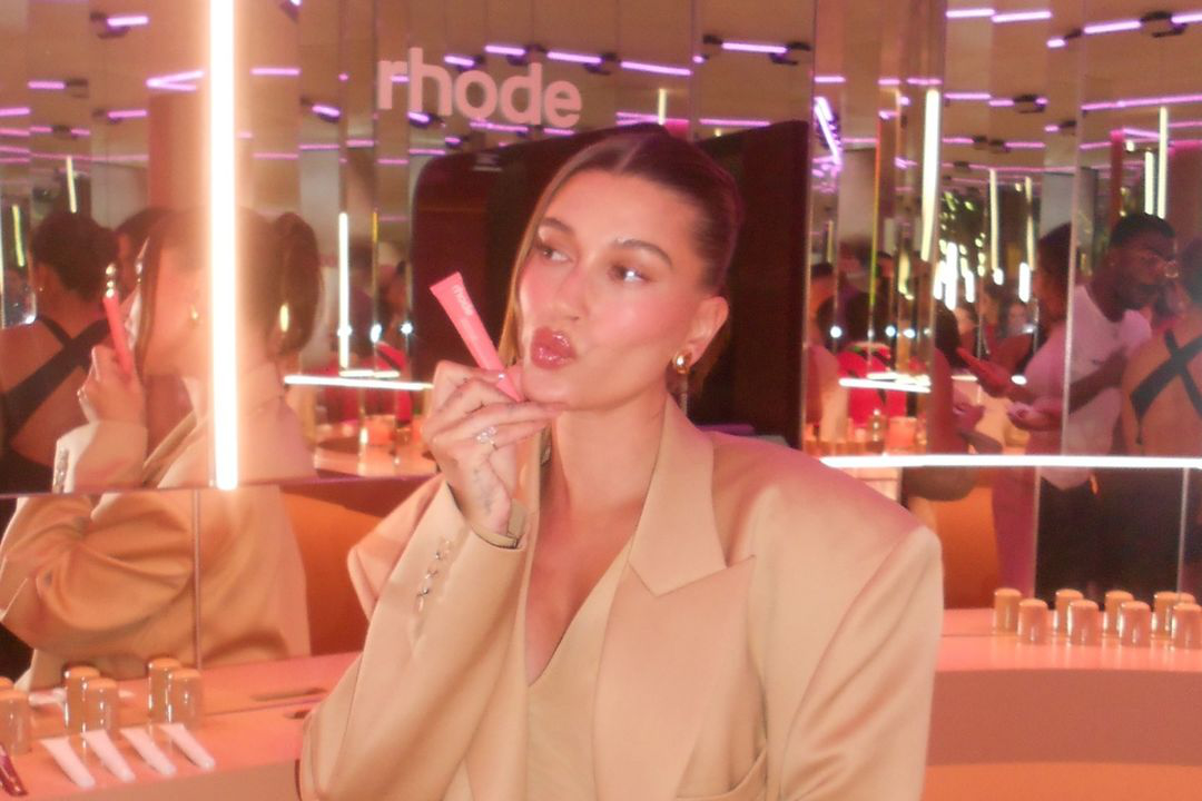 Hailey Bieber at Rhode Skin's NYC Pop Up Shop