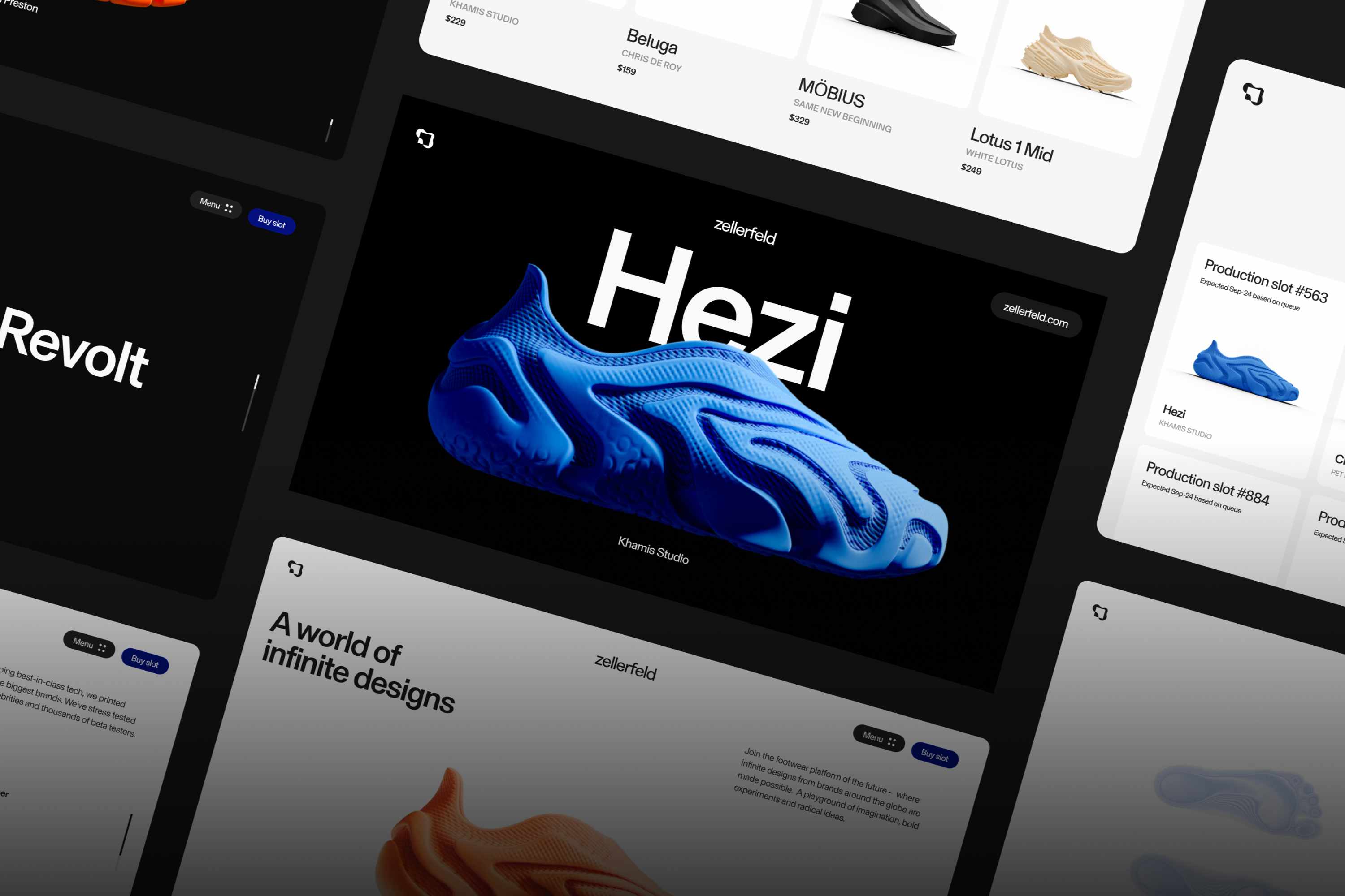 Zellerfeld's 3D-printed shoe website